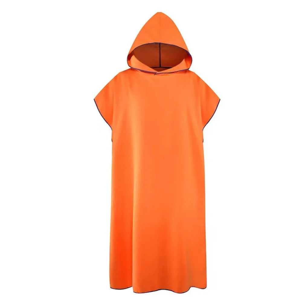 Poncho Asciugamano in Microfibra con Cappuccio – Asciugatura Rapida, Antivento,5 Colori