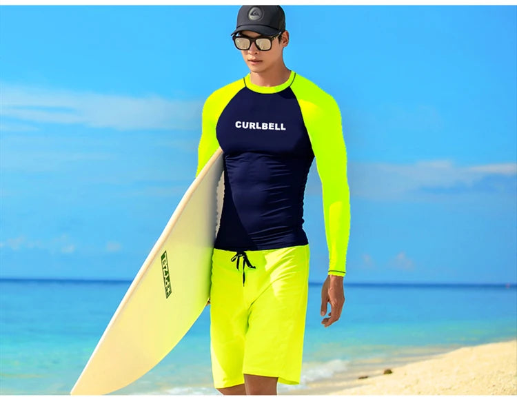 Rash Guard Uomo Manica Lunga anche con Zip Protezione UV