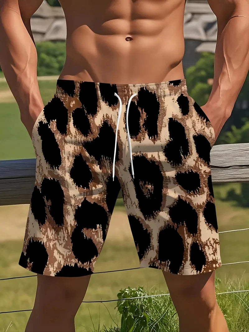 Bermuda da Spiaggia Uomo con Stampa Animalier – Pantaloncini Casual Estivi per Adulti e Bambini (kids 100–160, XXS–6XL), 5 Fantasie