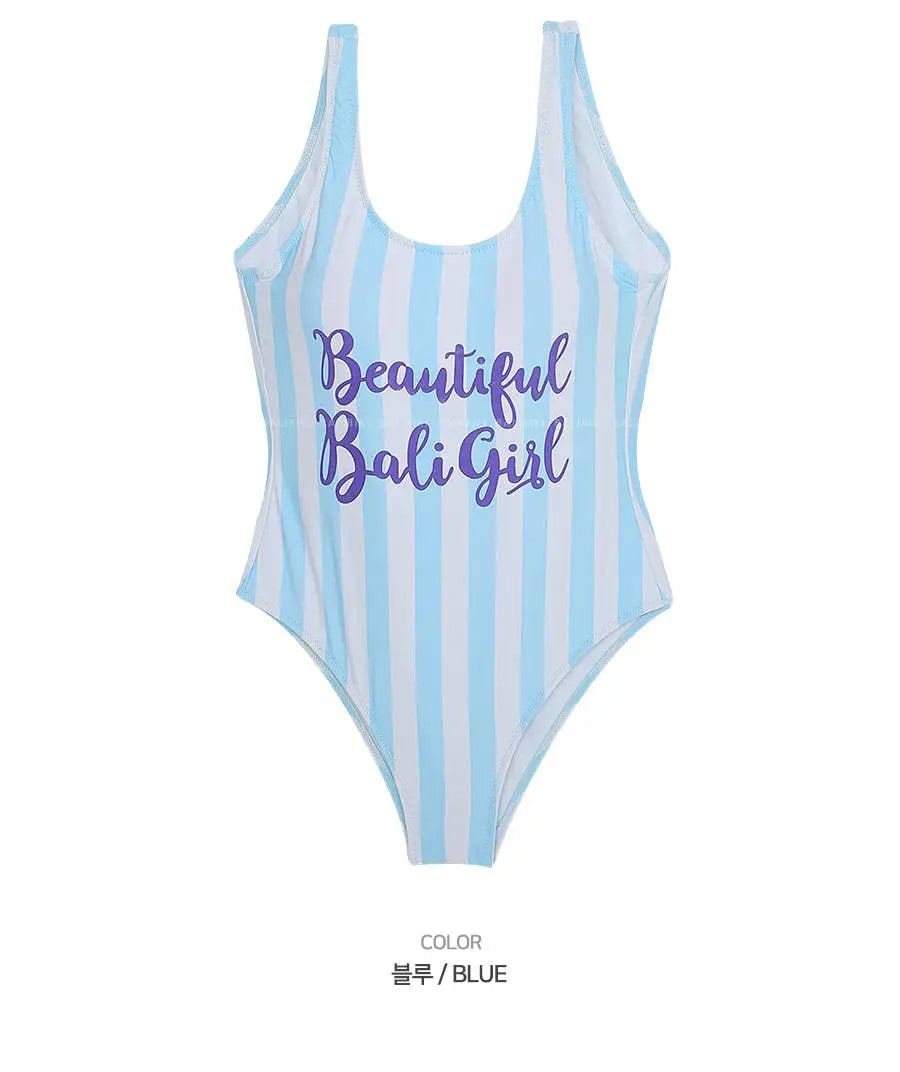 Costume Intero Donna a Righe "Beautiful Bali Girl"