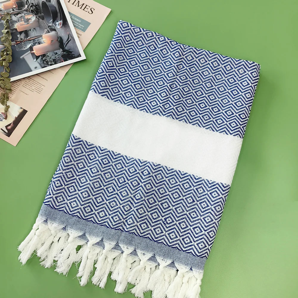 Telo Mare Turco Personalizzato con Ricamo del Nome – 100% Cotone, 8 Colori, 100×180 cm