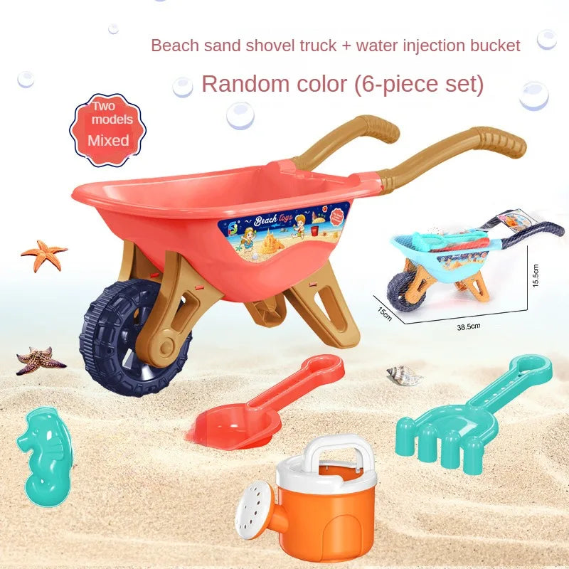 Set Giocattoli per la Sabbia da Spiaggia – Secchio, Pala, Setaccio e Accessori – 5 o 6 Pezzi