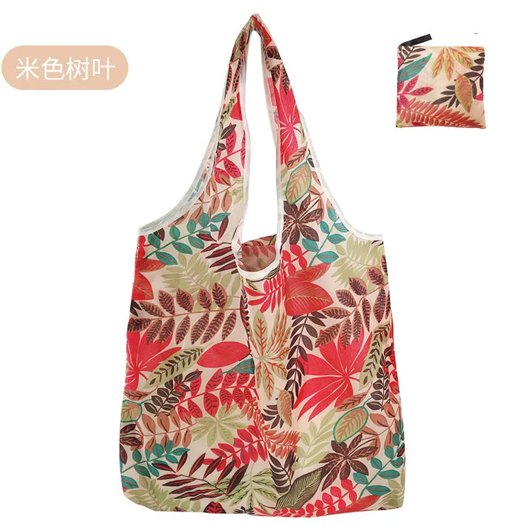 Borsa Shopper Pieghevole Ecologica Riutilizzabile – Poliestere, Multiuso, 32 Fantasie – 46×60×8 cm