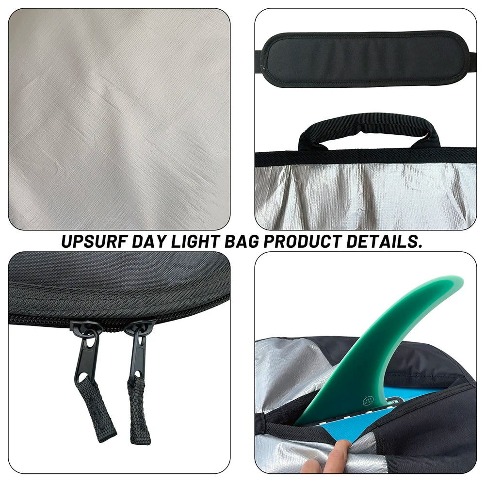 Borsa Fodero per Tavola da Surf UP SURF – Tessuto Oxford 600D Impermeabile, con Tracolla, 3 Lunghezze
