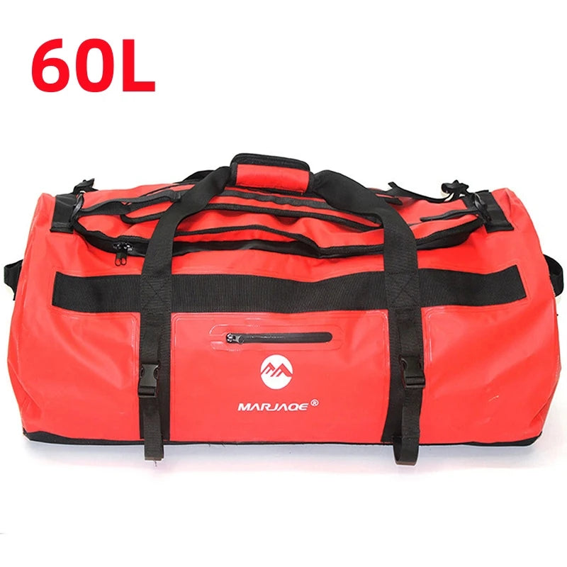 Borsa Impermeabile da Kayak e Rafting in PVC 500D – Dry Bag Antipolvere per Mare, Spiaggia e Sport Acquatici, 3 Capacità, 4 Colori