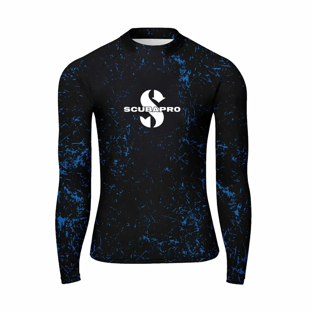 Rashguard Maniche Lunghe Uomo Scubapro con Stampa Grafica Protezione UV XS-XXXL