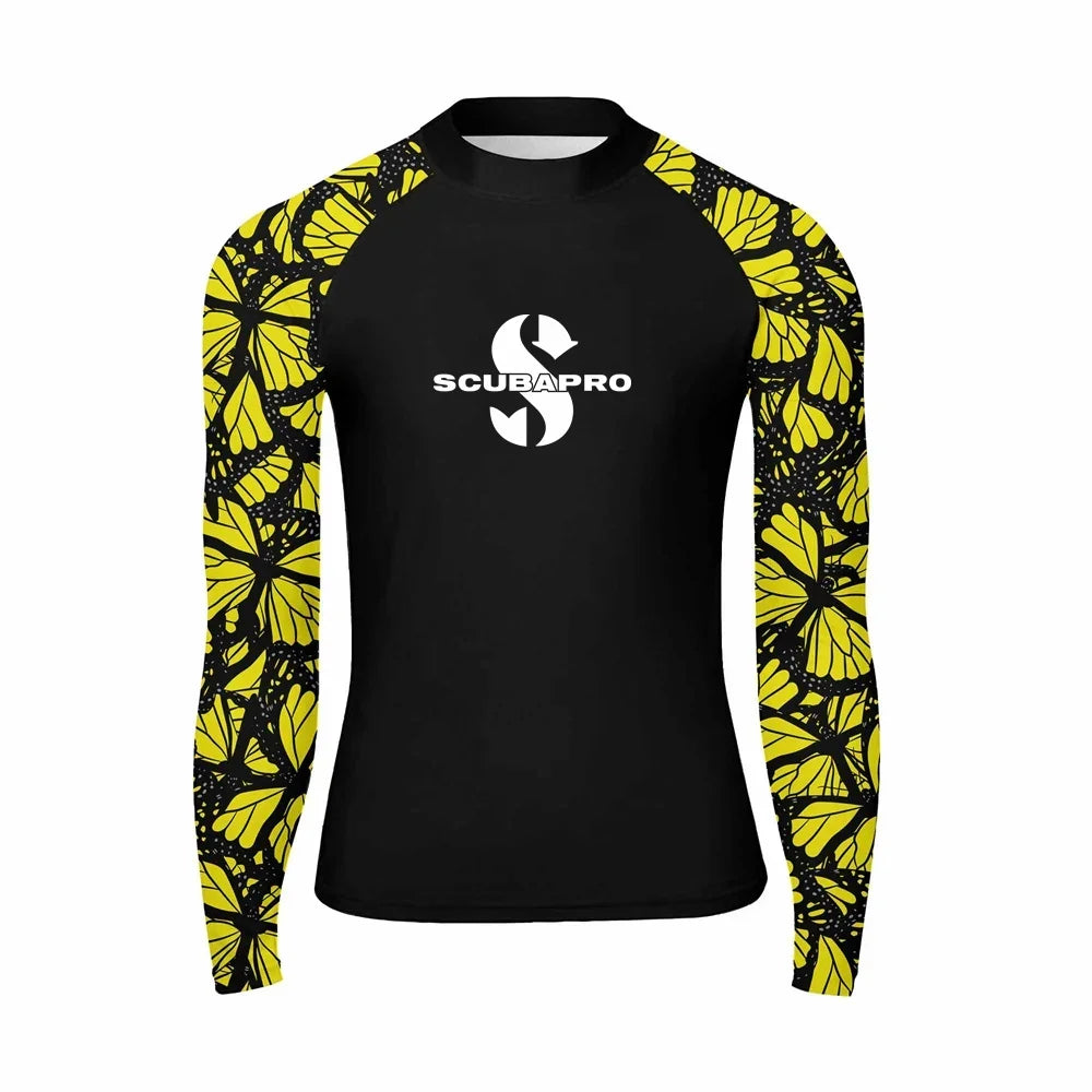 Rashguard Maniche Lunghe Uomo Scubapro con Stampa Grafica Protezione UV XS-XXXL