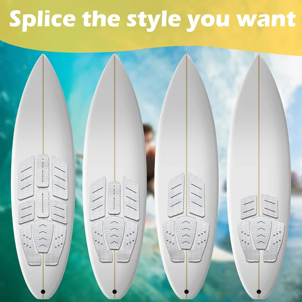 Traction Pad EVA per Tavola da Surf – Set 9 Pezzi, Colla 3M, Antiscivolo, 5 Colori