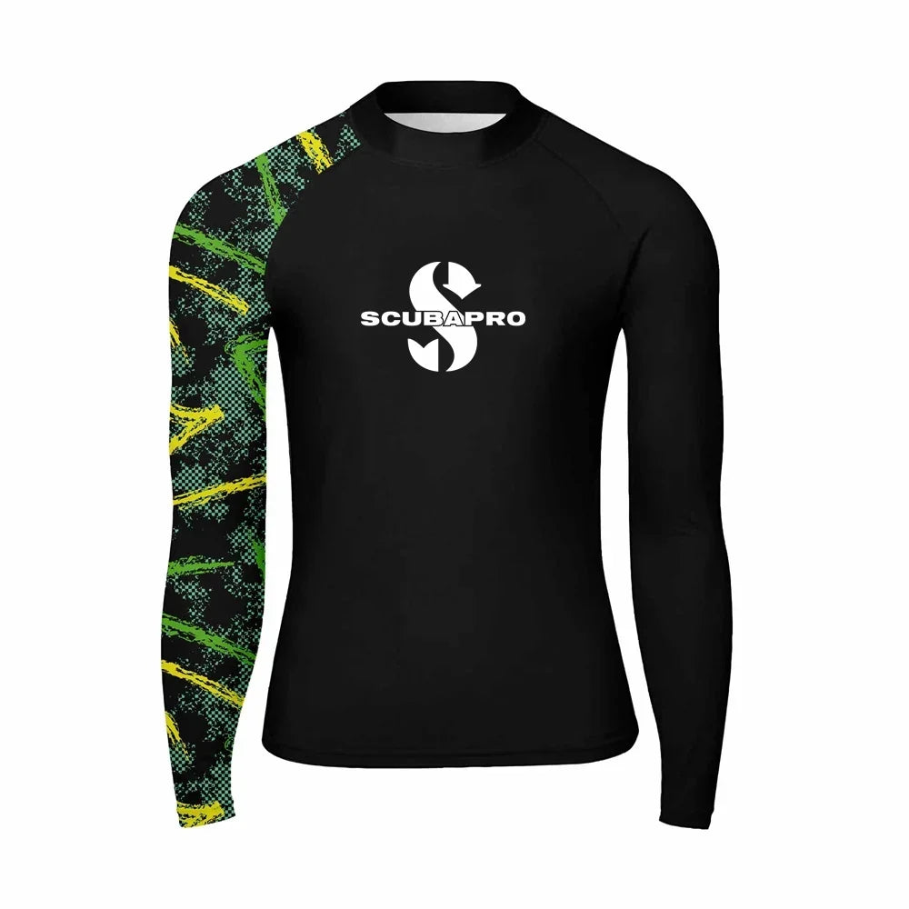 Rashguard Maniche Lunghe Uomo Scubapro con Stampa Grafica Protezione UV XS-XXXL