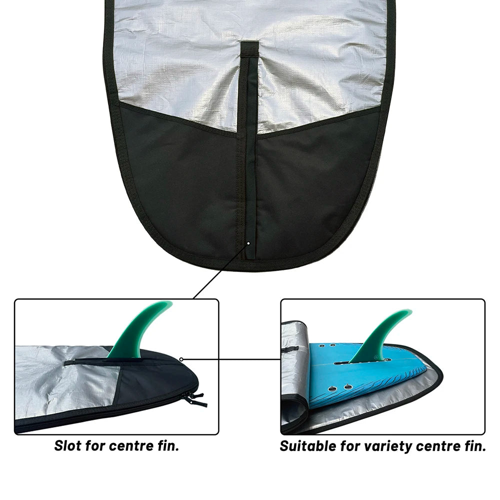 Borsa Fodero per Tavola da Surf UP SURF – Tessuto Oxford 600D Impermeabile, con Tracolla, 3 Lunghezze