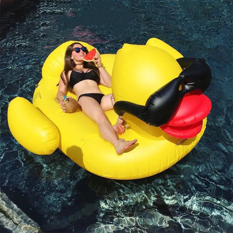 Galleggiante Gonfiabile Papero Gigante – Materasso Galleggiante per Piscina, Lago e Mare