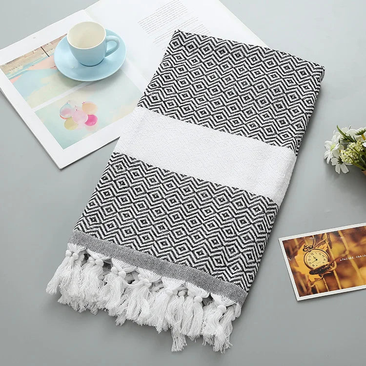 Telo Mare Turco Personalizzato con Ricamo del Nome – 100% Cotone, 8 Colori, 100×180 cm