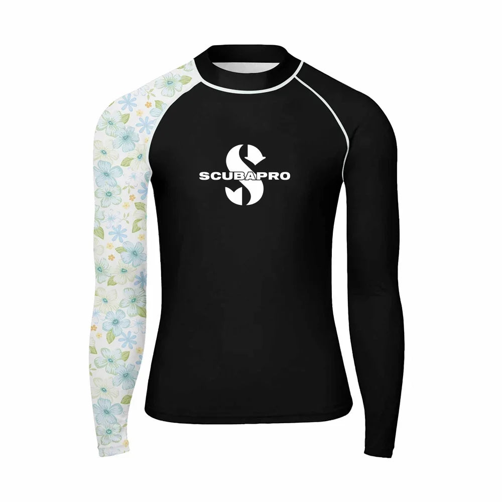 Rashguard Maniche Lunghe Uomo Scubapro con Stampa Grafica Protezione UV XS-XXXL