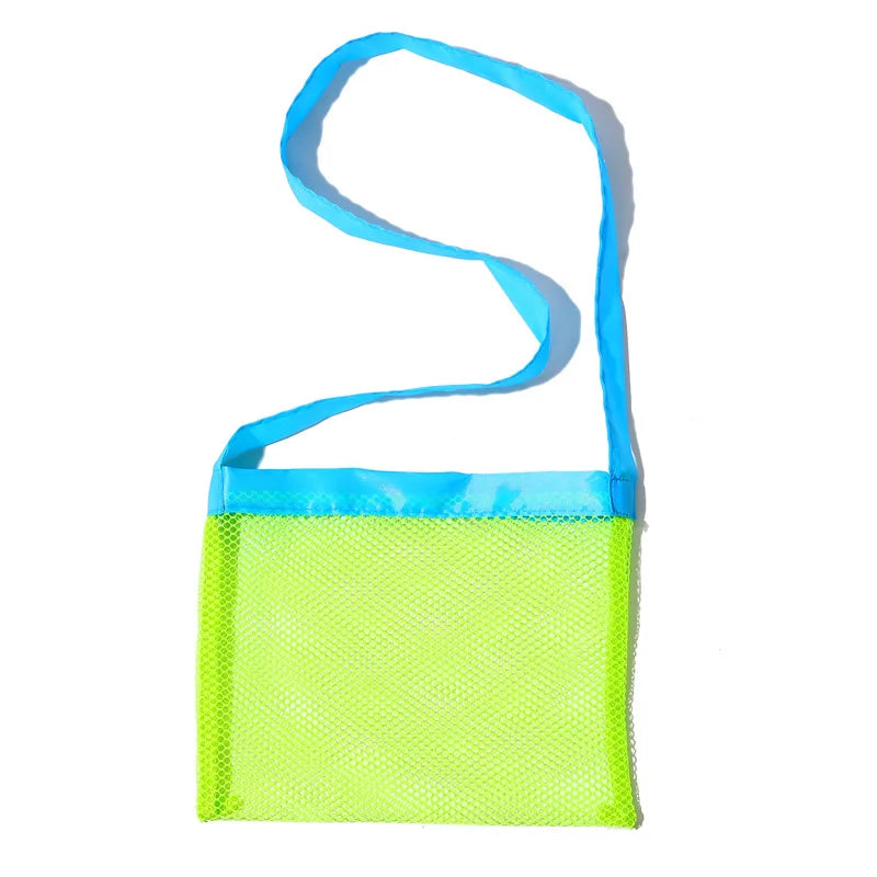 Borsa da Spiaggia in Rete Pieghevole – Borsetta a Tracolla Mini (20×24 cm) o Zaino Grande (24×48 cm), Organizer per Mare, Piscina e Spiaggia