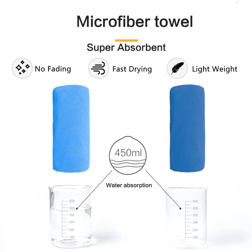 Asciugamano Sportivo in Microfibra ad Asciugatura Rapida – 20 Colori 4 Misure da 40×80 a 80×160 cm