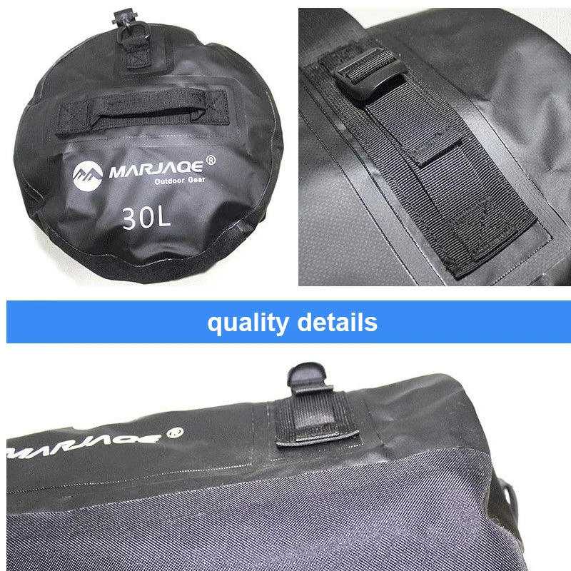 Borsa Impermeabile da Kayak e Rafting in PVC 500D – Dry Bag Antipolvere per Mare, Spiaggia e Sport Acquatici, 3 Capacità, 4 Colori