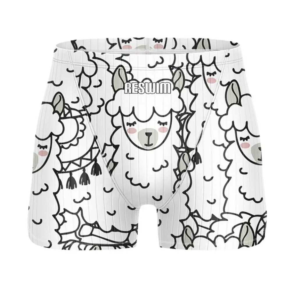 Jammer da Nuoto Uomo con Stampa Fumetto – Costume Attillato in Lycra ad Asciugatura Rapida per Allenamento e Gara XS–6XL 21 Colori