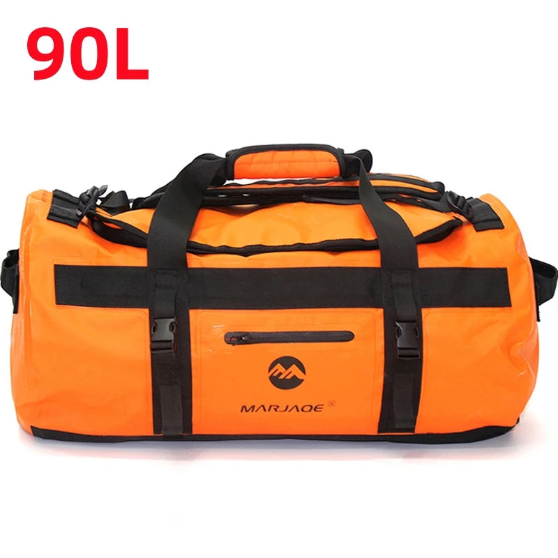 Borsa Impermeabile da Kayak e Rafting in PVC 500D – Dry Bag Antipolvere per Mare, Spiaggia e Sport Acquatici, 3 Capacità, 4 Colori