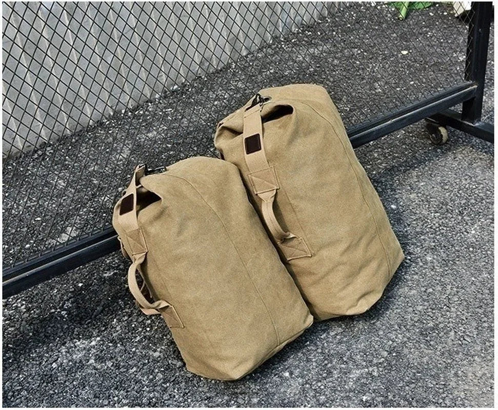 Zaino in Tela Canvas Multifunzionale – Sport, Trekking, Pesca e Viaggio – 3 Colori, 2 Misure 30L e 45L
