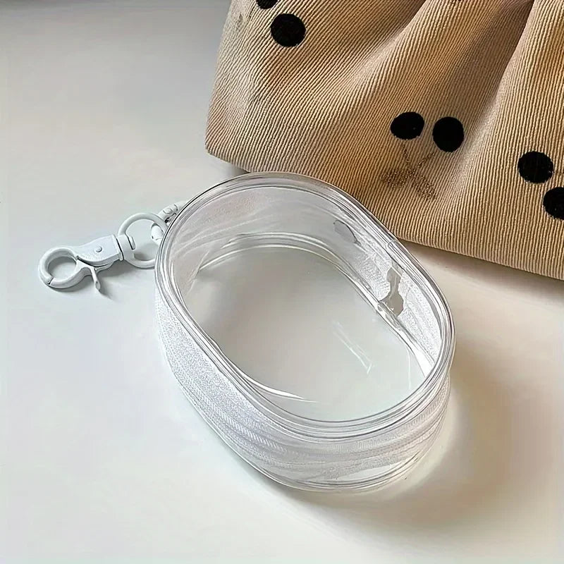 Mini Pochette Impermeabile in PVC – Porta Auricolari, Monete e Accessori da Spiaggia, 10,5×7×4 cm, 2 Colori