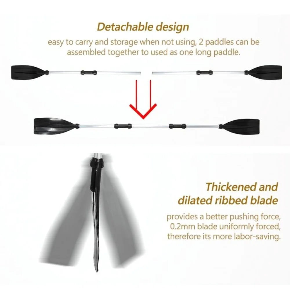 Pagaie per Kayak in Alluminio – Kit 4 Sezioni, 2 Remi o 1 Pagaia Doppia