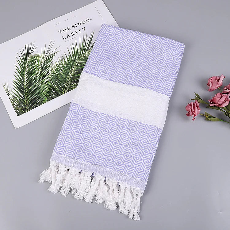 Telo Mare Turco Personalizzato con Ricamo del Nome – 100% Cotone, 8 Colori, 100×180 cm