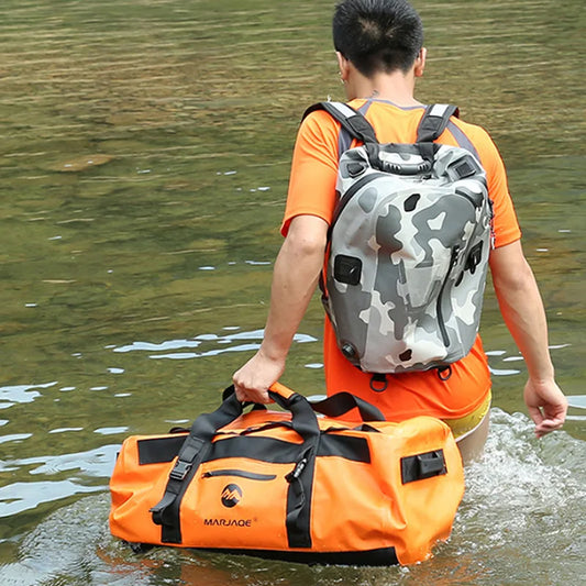Borsa Impermeabile da Kayak e Rafting in PVC 500D – Dry Bag Antipolvere per Mare, Spiaggia e Sport Acquatici, 3 Capacità, 4 Colori