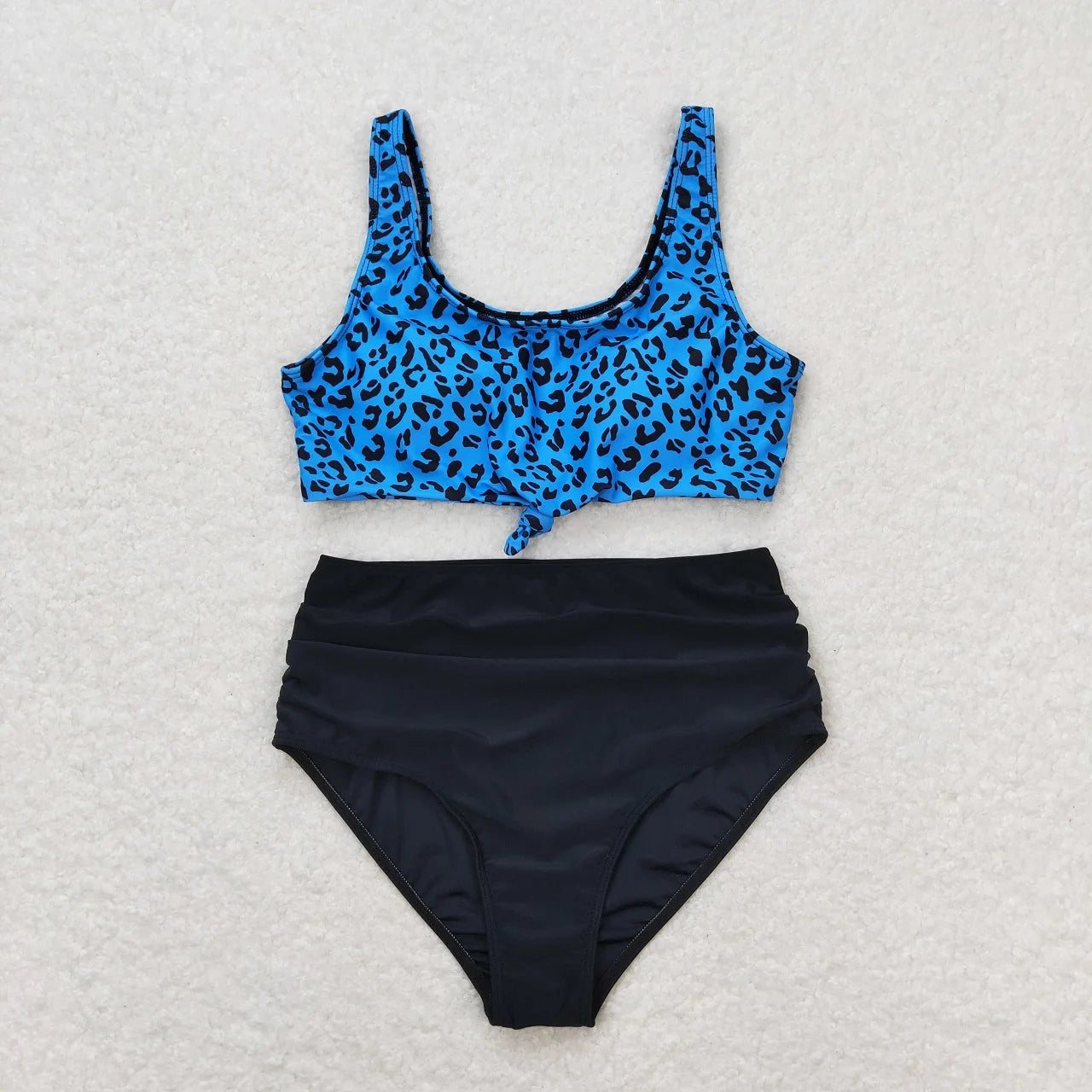 Costume da Bagno Donna Incinta Due Pezzi con Top Sportivo – Bikini Maternità con Fantasia, S–XL, 3 Colori