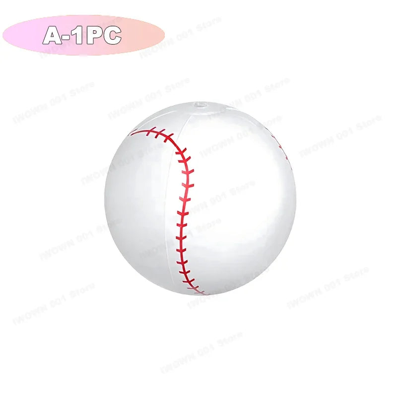 Palloni Gonfiabili da Spiaggia con Grafica Sportiva – Baseball, Pallavolo, Calcio, Basket, Rugby – 30 cm