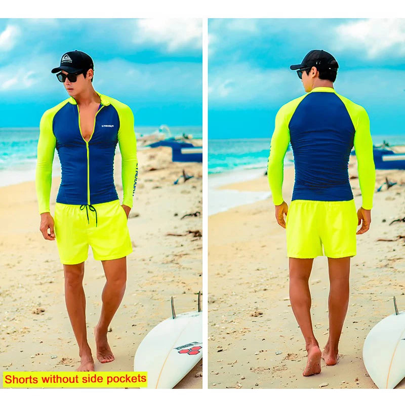 Rash Guard Uomo Manica Lunga anche con Zip Protezione UV