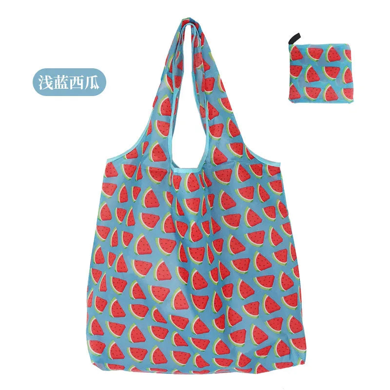 Borsa Shopper Pieghevole Ecologica Riutilizzabile – Poliestere, Multiuso, 32 Fantasie – 46×60×8 cm