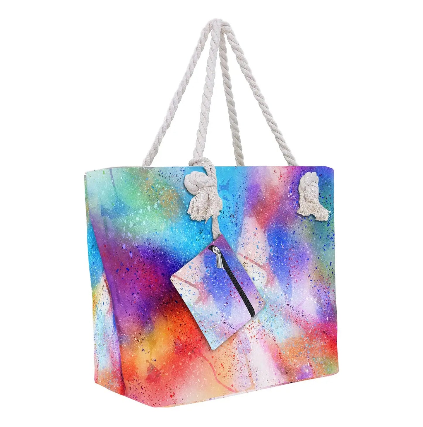 Borsa da Spiaggia in Tela a Righe con Cerniera – Pieghevole, Impermeabile, 56×38×15 cm 11 Fantasie