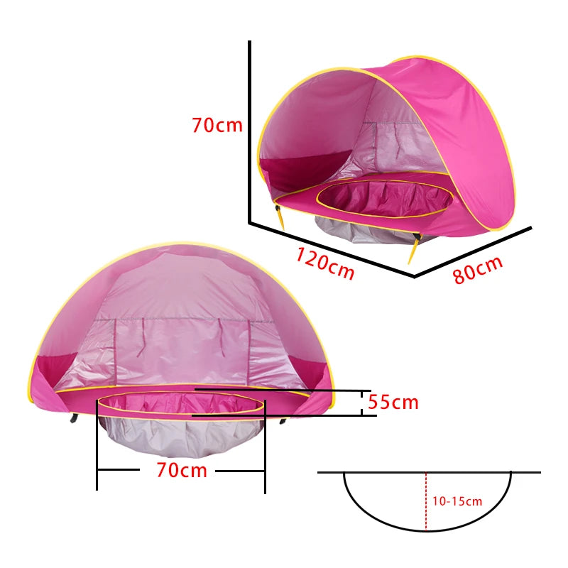 Piscina Gonfiabile per Bambini con Protezione UV – Con o Senza Tettino, 1–3 Persone