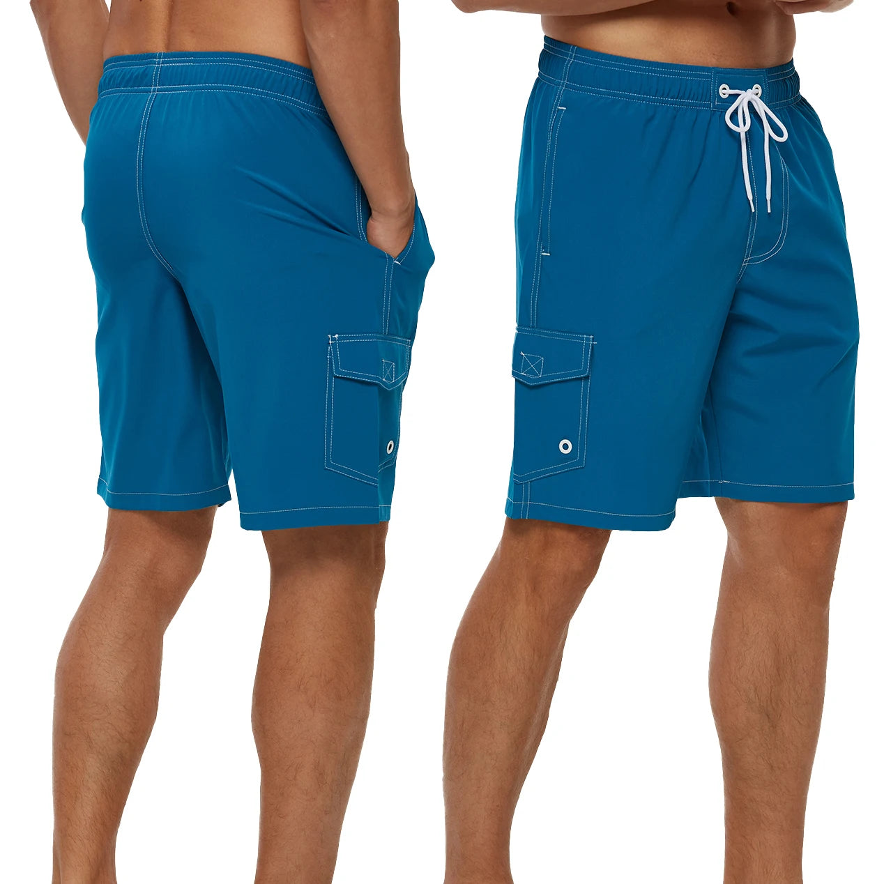 Pantaloncini da Bagno Uomo Tinta Unita – Costume Mare Foderato in Rete