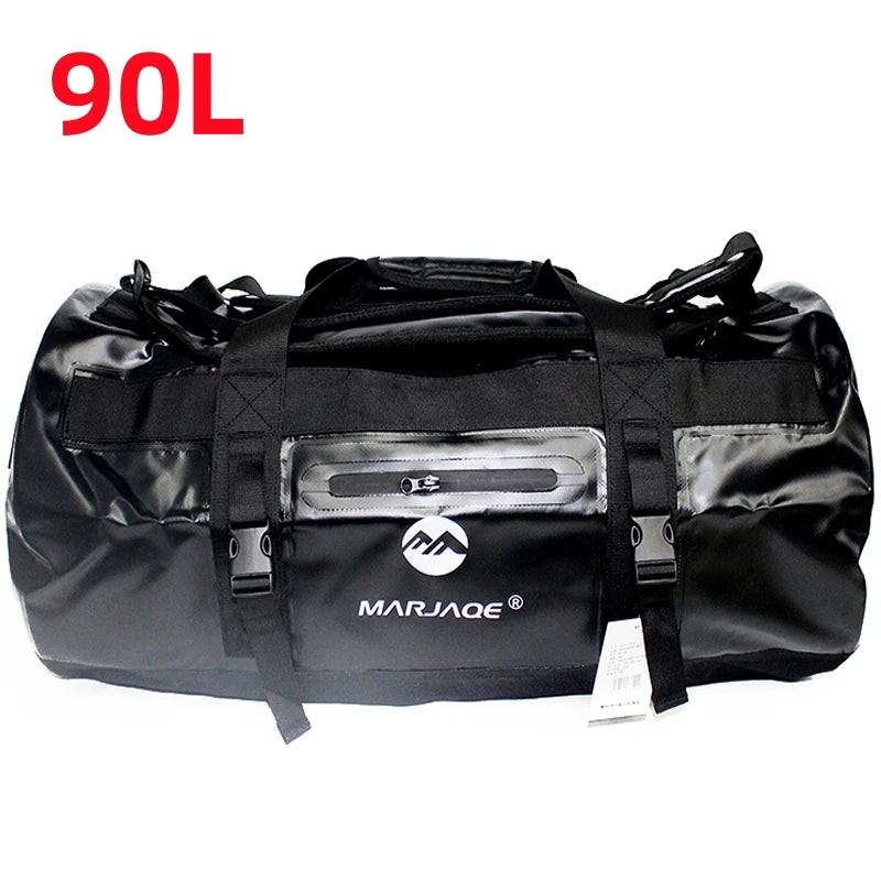 Borsa Impermeabile da Kayak e Rafting in PVC 500D – Dry Bag Antipolvere per Mare, Spiaggia e Sport Acquatici, 3 Capacità, 4 Colori