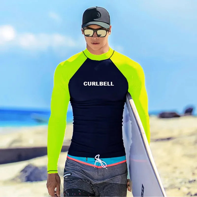 Rash Guard Uomo Manica Lunga anche con Zip Protezione UV