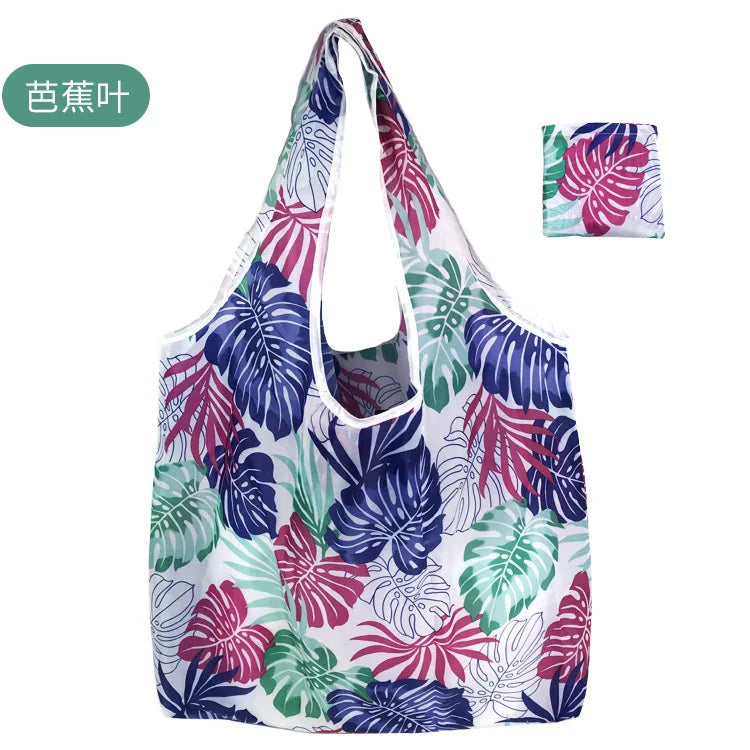Borsa Shopper Pieghevole Ecologica Riutilizzabile – Poliestere, Multiuso, 32 Fantasie – 46×60×8 cm