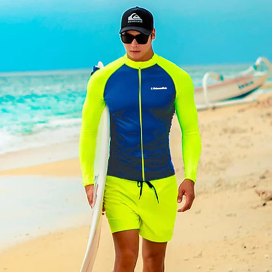 Rash Guard Uomo Manica Lunga anche con Zip Protezione UV