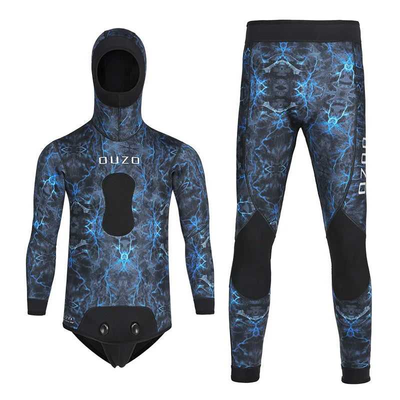 Muta da Uomo 2 Pezzi in Neoprene 3mm con Cappuccio