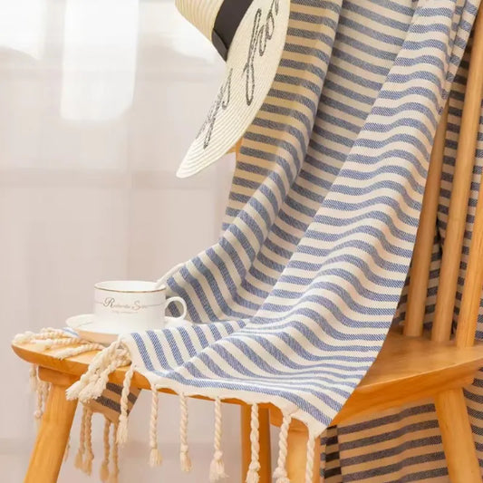 Telo Mare Turco a Strisce – Poliestere e Cotone, 6 Colori 100×180 cm