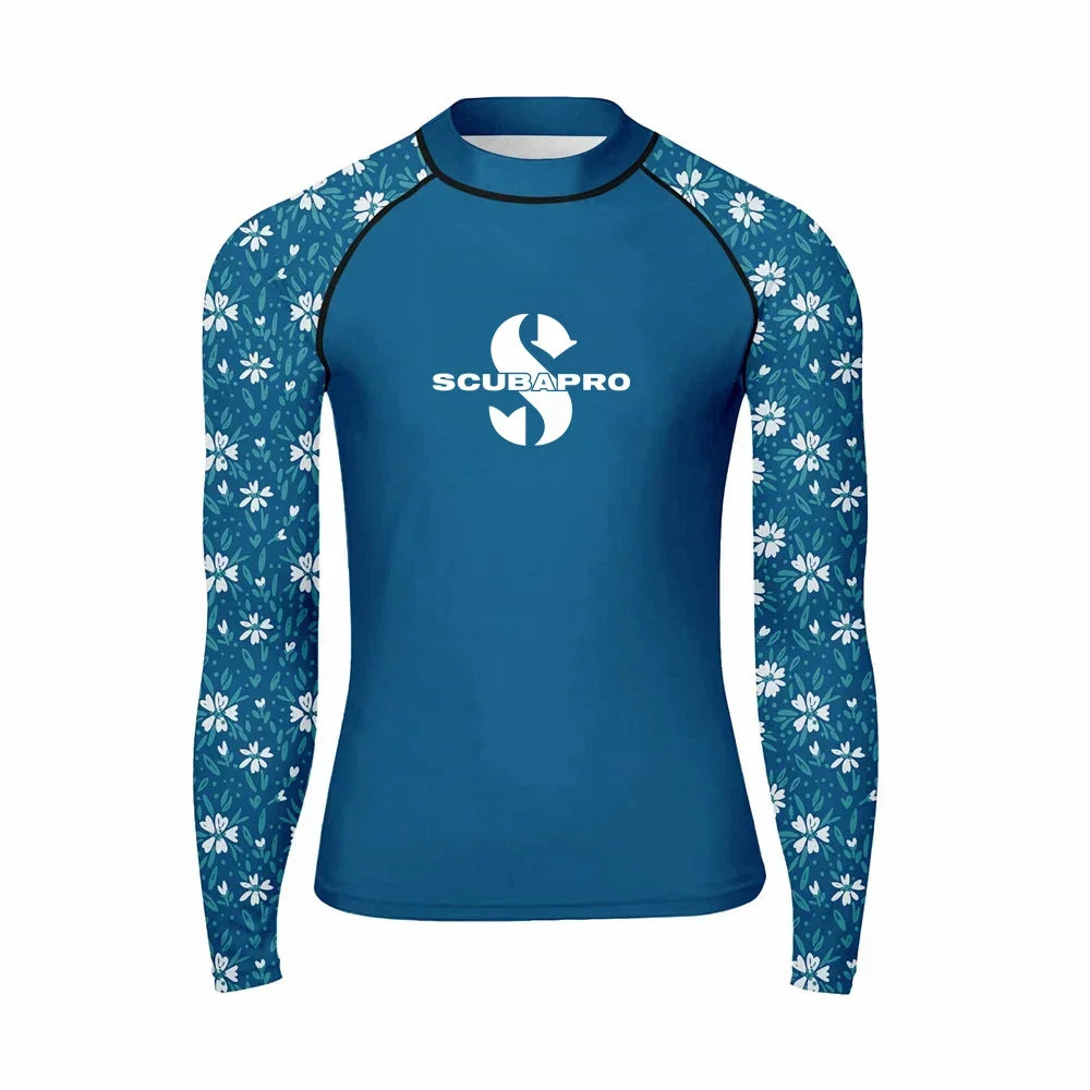 Rashguard Maniche Lunghe Uomo Scubapro con Stampa Grafica Protezione UV XS-XXXL