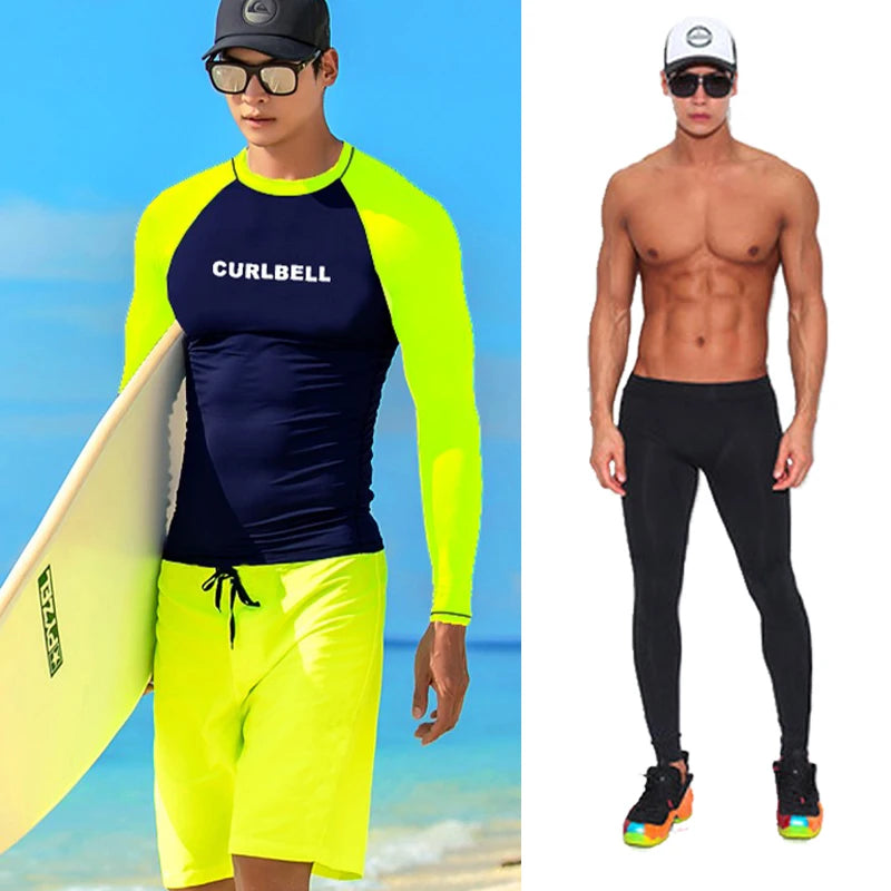 Rash Guard Uomo Manica Lunga anche con Zip Protezione UV