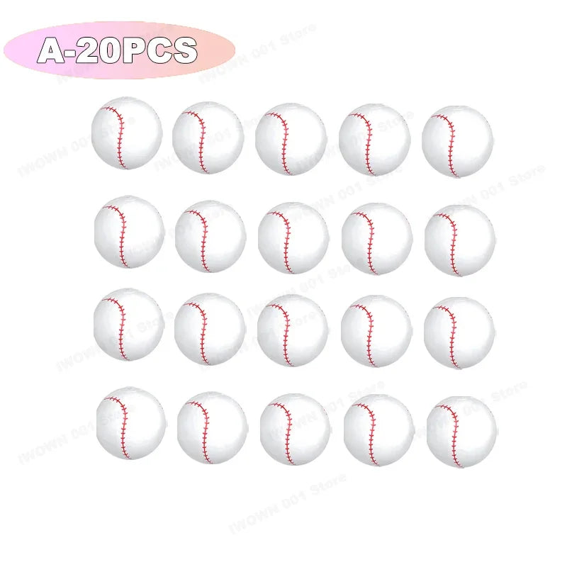 Palloni Gonfiabili da Spiaggia con Grafica Sportiva – Baseball, Pallavolo, Calcio, Basket, Rugby – 30 cm