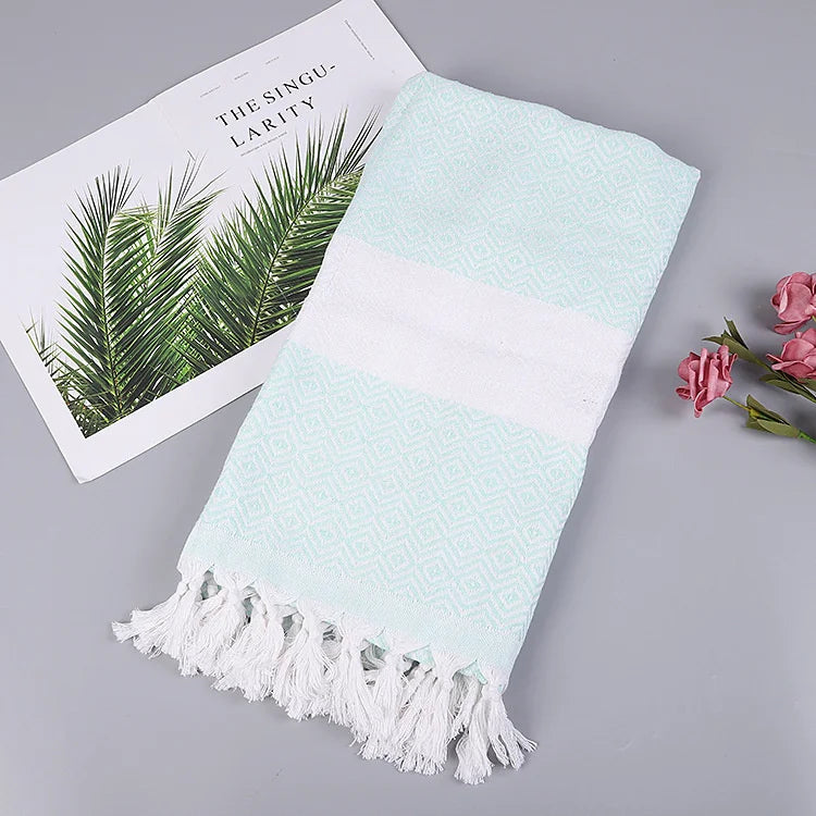 Telo Mare Turco Personalizzato con Ricamo del Nome – 100% Cotone, 8 Colori, 100×180 cm