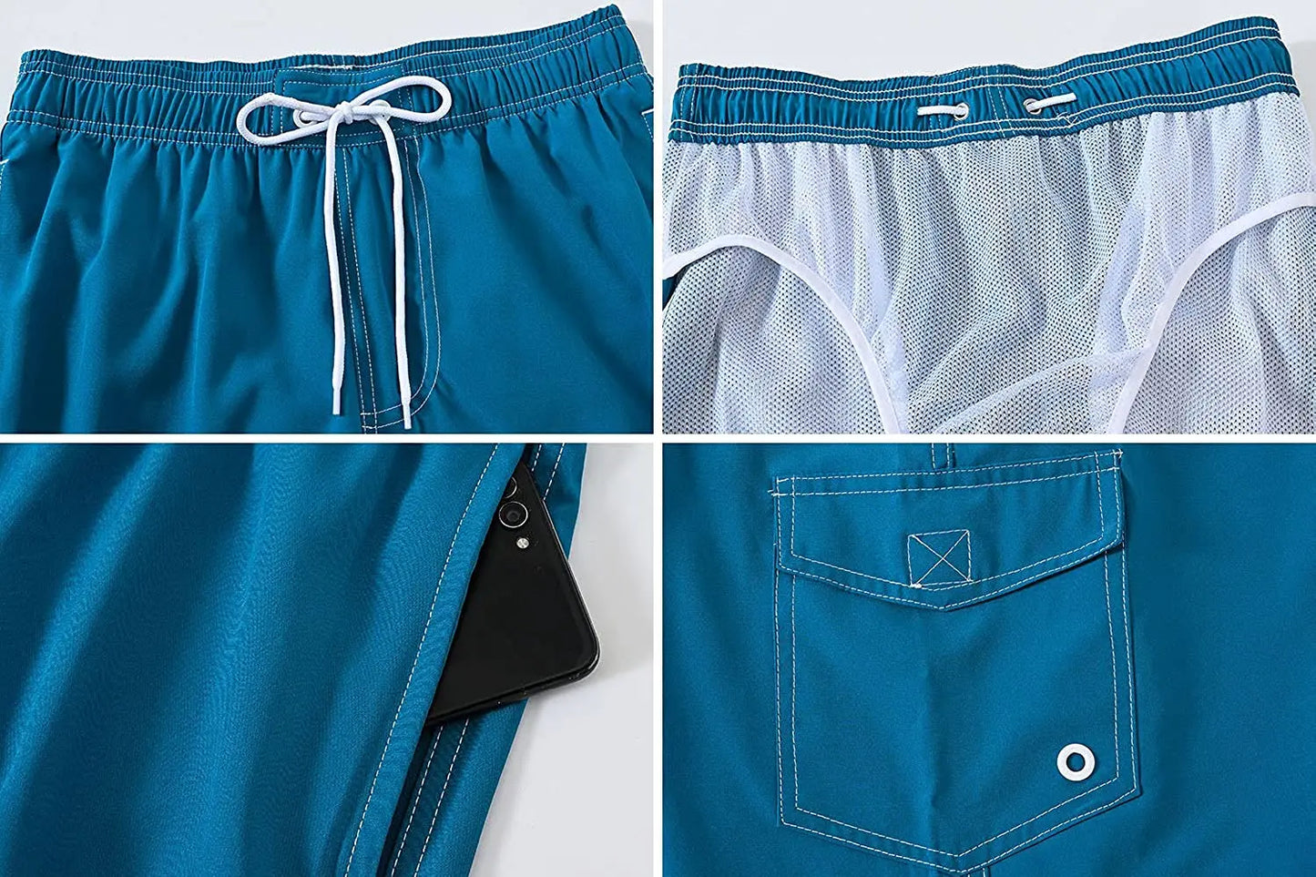 Pantaloncini da Bagno Uomo Tinta Unita – Costume Mare Foderato in Rete