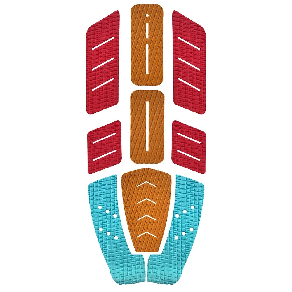 Traction Pad EVA per Tavola da Surf – Set 9 Pezzi, Colla 3M, Antiscivolo, 5 Colori