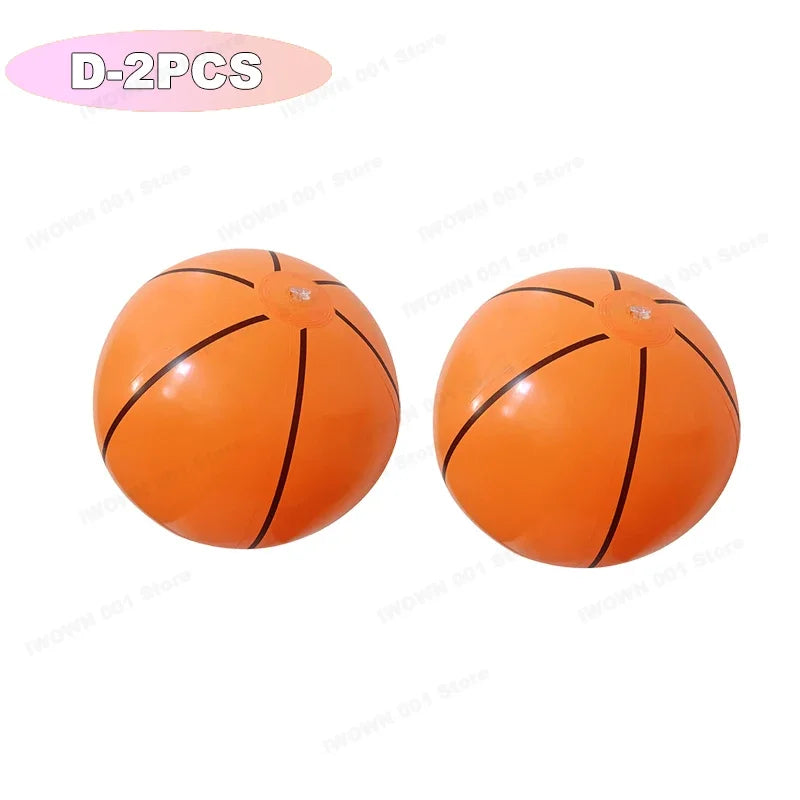 Palloni Gonfiabili da Spiaggia con Grafica Sportiva – Baseball, Pallavolo, Calcio, Basket, Rugby – 30 cm