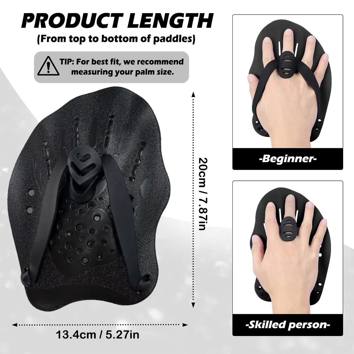 Pinne da Mano per Nuoto – Silicone con Cinghie Regolabili, 8 Colori