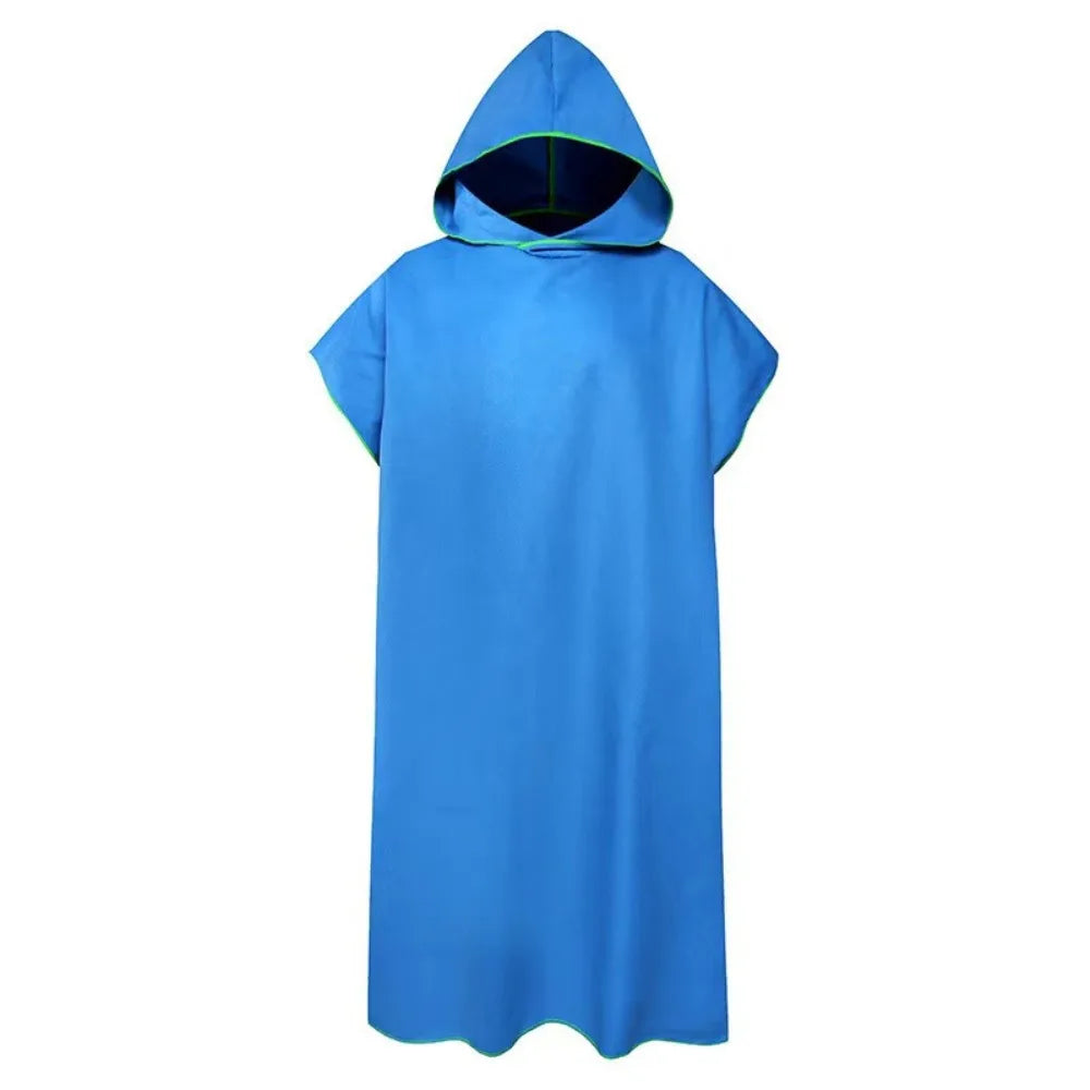 Poncho Asciugamano in Microfibra con Cappuccio – Asciugatura Rapida, Antivento,5 Colori