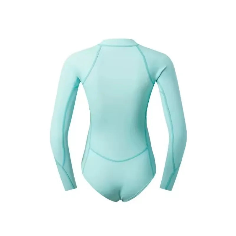Muta Donna Monopezzo 2mm Neoprene Manica Lunga Cerniera Frontale per Immersioni Snorkeling